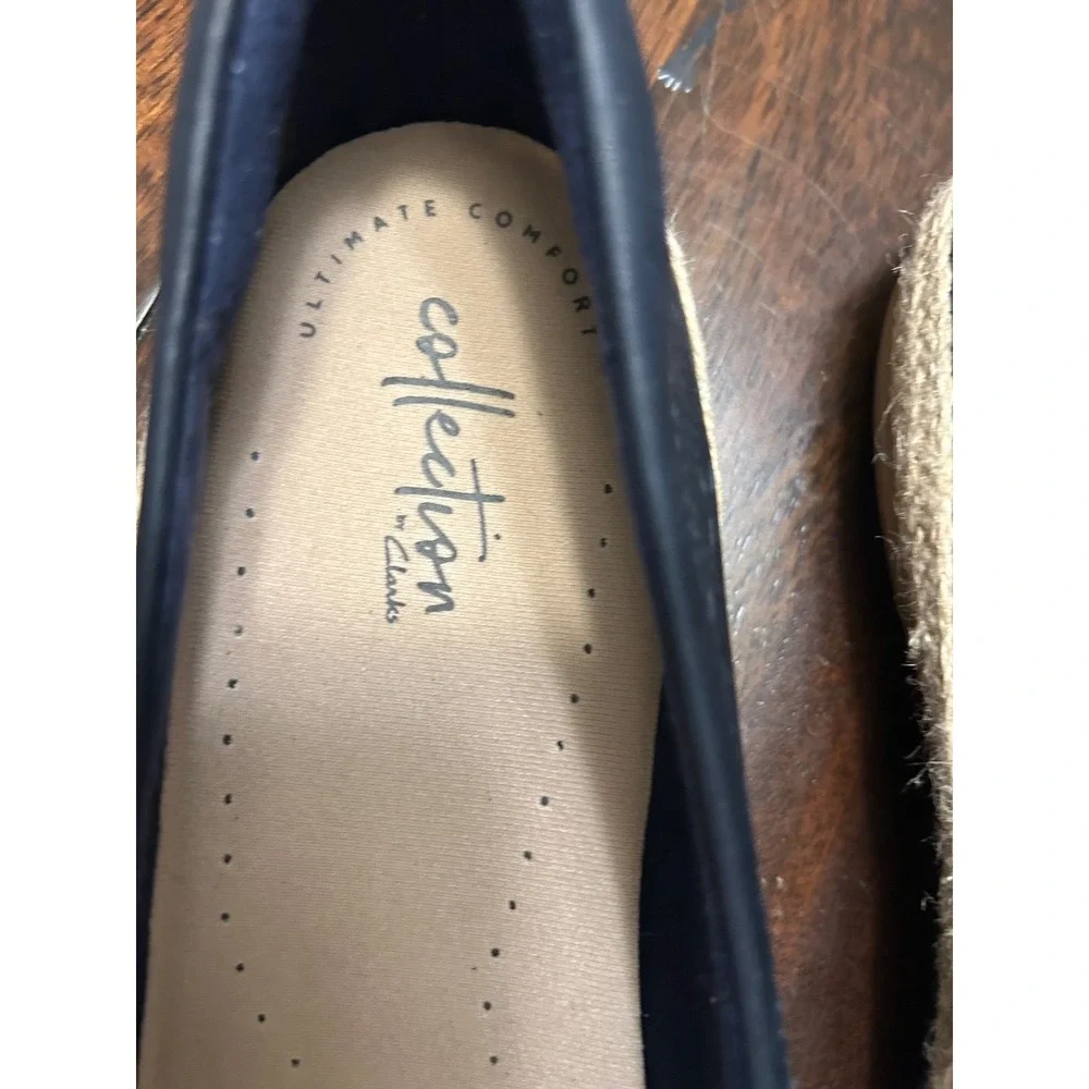 Clarks Navy Blue Espadrille Flats